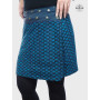 jupe imprimé géometrique fendue coupe trapèze bouton pression avec poche pour femme taille unique