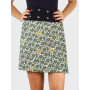 jupe blanche a fleurs verte réversible coupe droite portefeuille fendu ceinture grande taille pour femme