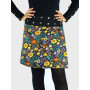jupe noire grande taille portefeuille reversible imprimé liberty multicolore