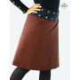 jupe longue léopard pour femme en velours taille unique ajustable, jupe rouge et noire, jupe reversible, jupe hiver