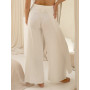 palazzo blanc, pantalon pecheur, pantalon yoga, pantalon boheme, pantalon enveloppant, pantalon portefeuille