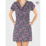 robe elasthanne, robe manche courte, mini robe a fleurs, robe liberty, robe cache coeur, robe moulante