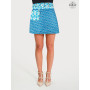 jupe bleue zippée, jupe wrap, jupe portefeuille, jupe reversible, jupe zip, jupe femme, jupe été