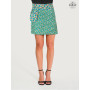 jupe zippée verte pour femme