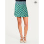 jupe ethnique zippée, jupe wrap femme , jupe réversible, jupe verte taille haute, jupe portefeuille, jupe à bouton
