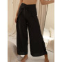 pantalon portefeuille noir, pantalon ouvert noir, pantalon femme noir, pantalon wrap, pantalon thai noir, palazzo
