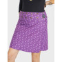 jupe violet coton imprimé block print femme taille reglable coupe fendue portefeuille boutonnée