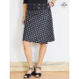 jupe pin up, jupe femme, jupe noire et blanche a pois, jupe trapèze, jupe asymetrique, jupe wrap
