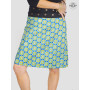 jupe ethnique femme, jupe boheme, jupe boho, jupe verte, jupe africaine, jupe wax, coton ceinture noire bouton