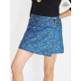 jupe bleue liberty, jupe mini, jupe courte, jupe patineuse pas cher, jupe réversible trapeze portefeuille