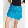 jupe turquoise, jupe vacance, jupe de plage, jupe verte, mini jupe portefeuille, jupe marseille, jupe fendue