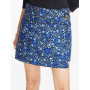 jupe courte droite coton imprimé petite fleurs liberty portefeuille boutonnée devant marque francaise