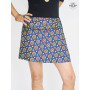 jupe courte en coton, jupe ouverte asymetrique, jupe wrap, jupe enveloppante, jupe passepoile, jupe mini femme
