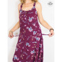Salopette Femme Sans Manches Ajustable Motif Floral Magenta - RORI