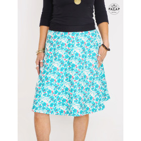 jupe femme, jupe portefeuille reversible sans bouton, jupe taille reglable