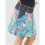Jupe Jean Poche Grande Taille Réversible à Fleurs - SHICHI XL+