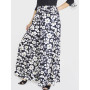 pantalon décontracté, pantalon yoga, pantalon ample, pantalon noir a fleurs, pantalon, été, plage