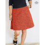 jupe rouge, jupe taille haute, jupe évasée, jupe fendue, jupe wrap ,jupe femme ,jupe coton, jupe été