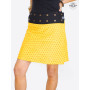 jupe jaune, jupe été, jupe femme, jupe colorée, jupe ajustable, trapèze, fendue