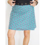 jupe a fleurs bleue, jupe trapèze, coton, jupe femme, jupe imprimée, jupe asymetrique