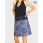 jupe fendue, jupe femme, jupe taille unique, jupe mandala, jupe africaine, jupe bleue, jupe ouverte