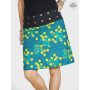 jupe verte imprimée liberty à petites fleurs taille haute