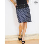 jupe noir pour femme avec motif et dessin japonais, jupe à pois pour femme ronde, jupe grande taille noire
