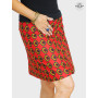 jupe rouge femme, jupe ajustable, jupe genoux, jupe a motif, jupe été, jupe pas cher, jupe grossiste france