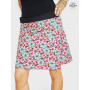 jupe a fleurs pour femme, jupe coton , jupe trapèze, jupe asymetrique, jupe fendue, jupe été