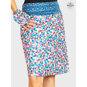 jupe portefeuille longue, jupe maxi, jupe genoux, jupe femme, jupe coton, jupe été, reversible