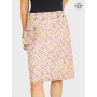 jupe droite femme avec poche, sacoche, ceinture zippée, jupe tube, petite fleurs, jupe liberty taille haute
