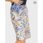jupe multicolore a fleurs, jupe colorée, jupe boheme, jupe hippie, jupe originale, jupe poche zippée