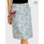jupe multicolore à fleurs, jupe colorée, jupe boheme, jupe hippie, jupe femme, jupe poche zippée