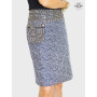 jupe droite zippée, jupe longue femme, jupe portefeuille, poche sacoche