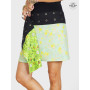 jupe verte reversible, jupe fluide, jupe viscose, jupe femme, mini jupe, jupe fendue