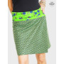 jupe femme, jupe droite verte, jupe vert pomme, jupe coton, jupe portefeuille, jupe trapèze, jupe fendue