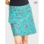 jupe verte imprimé retro vintage zippée, jupe droite femme, jupe été, jupe coton, jupe portefeuille à bouton