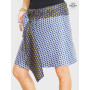 jupe reversible zippée en coton pour femme