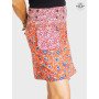 jupe a fleurs, jupe femme, jupe genoux, jupe taille haute, jupe poche, jupe pochette, sacoche jupe zippée