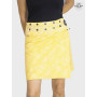 jupe taille haute, jupe wrap réversible, jupe portefeuille, jupe droite, jupe jaune, jupe liberty, jupe a fleurs pour femme