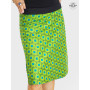 jupe verte portefeuille motif ethnique africain wax