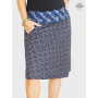jupe droite liberty avec poche, jupe coton, jupe fendue