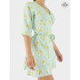robe courte taille a nouer ceinture fine, robe évasée, robe skater, robe été femme cache coeur asymetrique