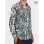 chemise Léopard en coton motif animal zèbre manches longues, chemise fantaisie, chemise originale homme