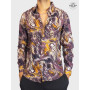 grossiste et fabricant de chemise imprimée boutique vintage homme, chemise originale motif abstrait
