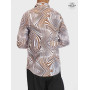chemise originale, chemise psychédelique, chemise effet optique, chemise illusion, chemise marron rétro