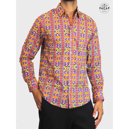 chemise ethnique africaine aborigène amérindienne pour femme, chemise originale décontractée