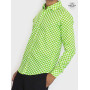 chemise vintage a carreaux, chemise vert pomme, chemise ajustée bouton metal, grossiste chemise