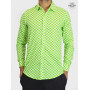 chemise rétro verte, chemise homme a carreaux vert, chemise damiers, chemise cintrée  en coton