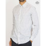 chemise formelle a carreaux, chemise de ville blanche, chemise imprimé losange
